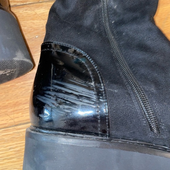 Azura knee high boot black with patent accents size 8.5 - Picture 4 of 5